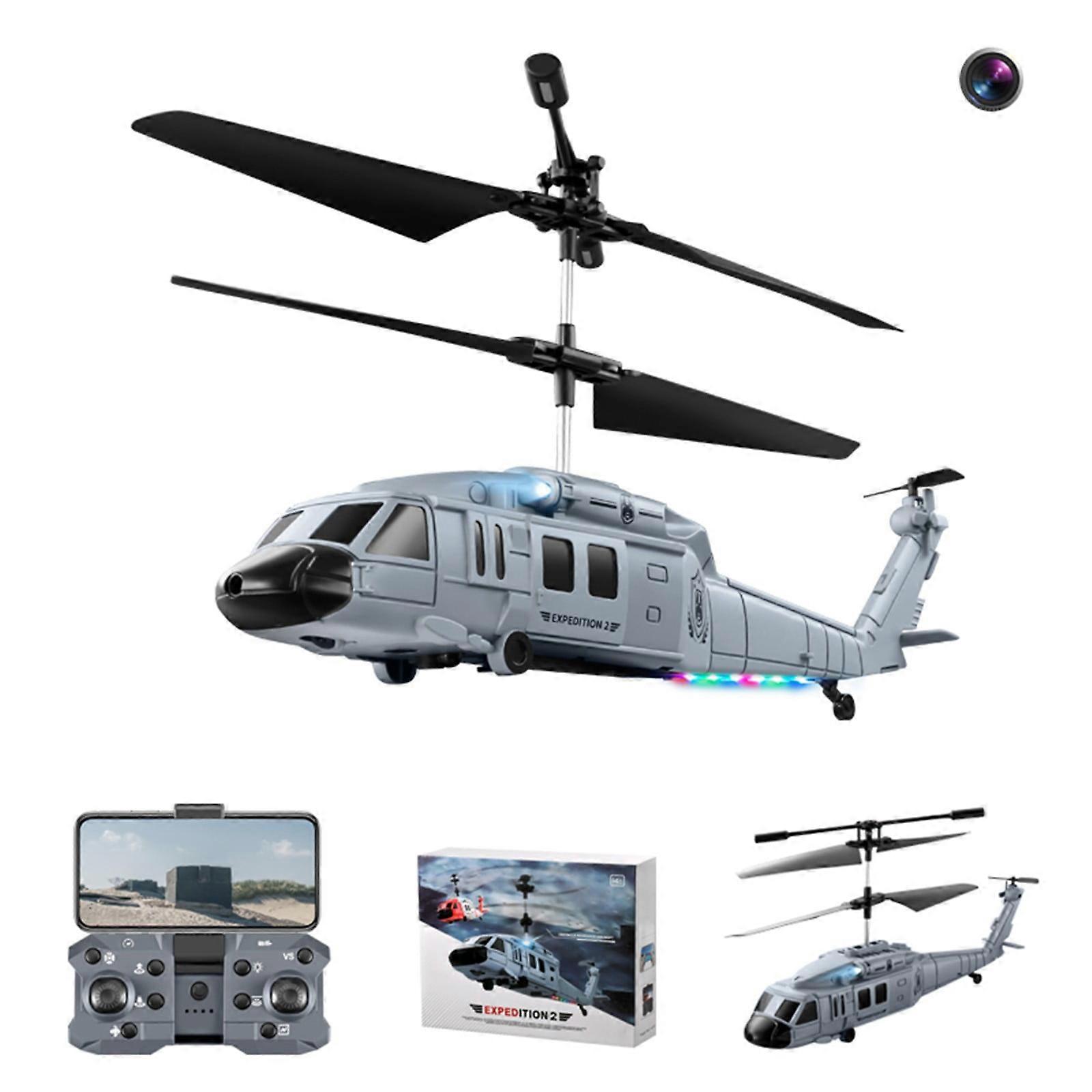 Drone with 1080P Camera, 2.4GHz 3.5CH RC Helicopter Compatible with Obstacle Avoidance, LED Lights, OneKey Take Off, Altitude Hold