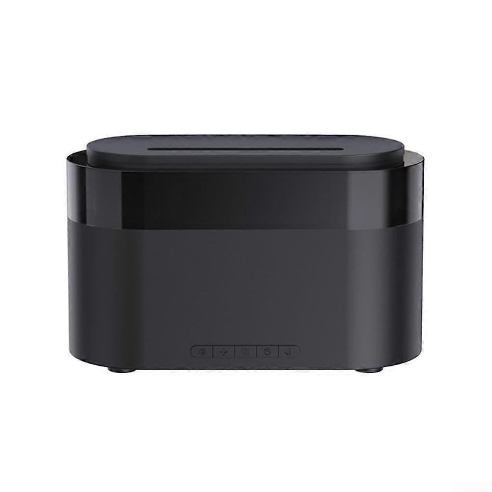 Multifunction Aromatherapy Diffuser with LED Clock, Color Changing Light, Remote Control, Black, Home and Office Use