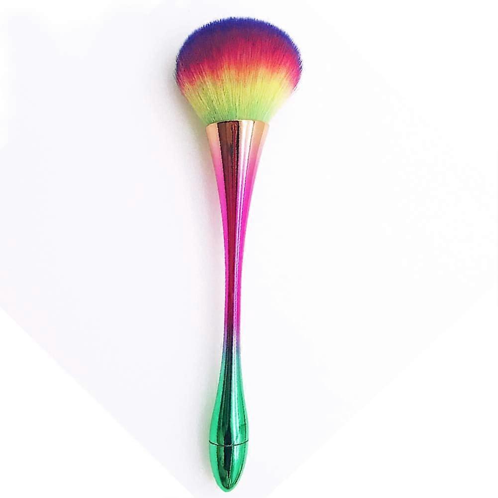 Makeup Brush with Soft Fiber Bristles for Flawless Powder Coverage, Foundation and Contouring, Graduated Blue