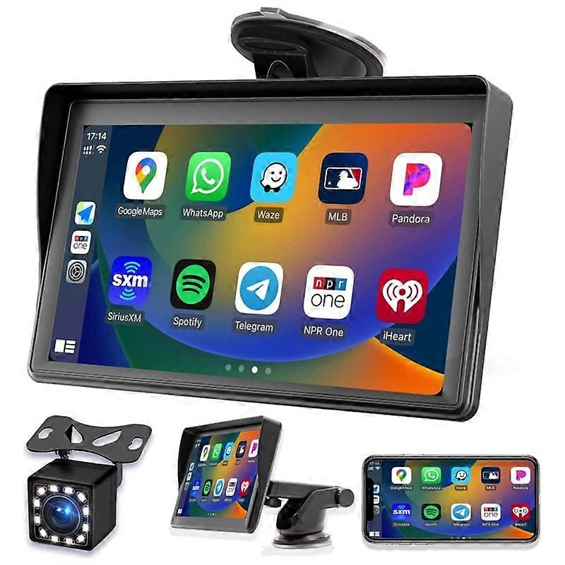 Bärbar Dash Mount Carplay Display 7-tums pekskärm, GPS Navigatin