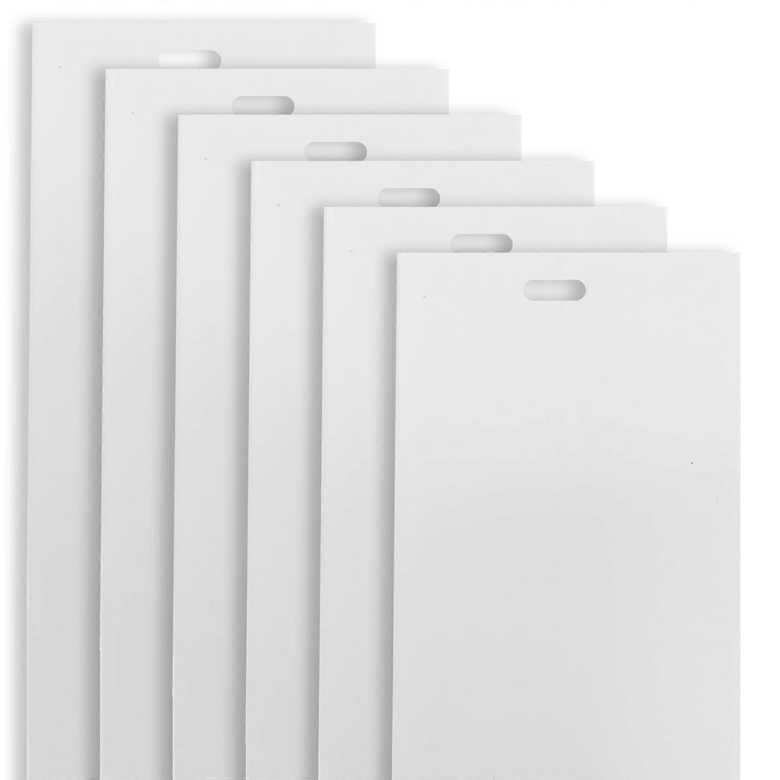 6 Pack 82.5 Inch White PVC Vertical Blind Replacement Slats for Sliding Door or Large Window