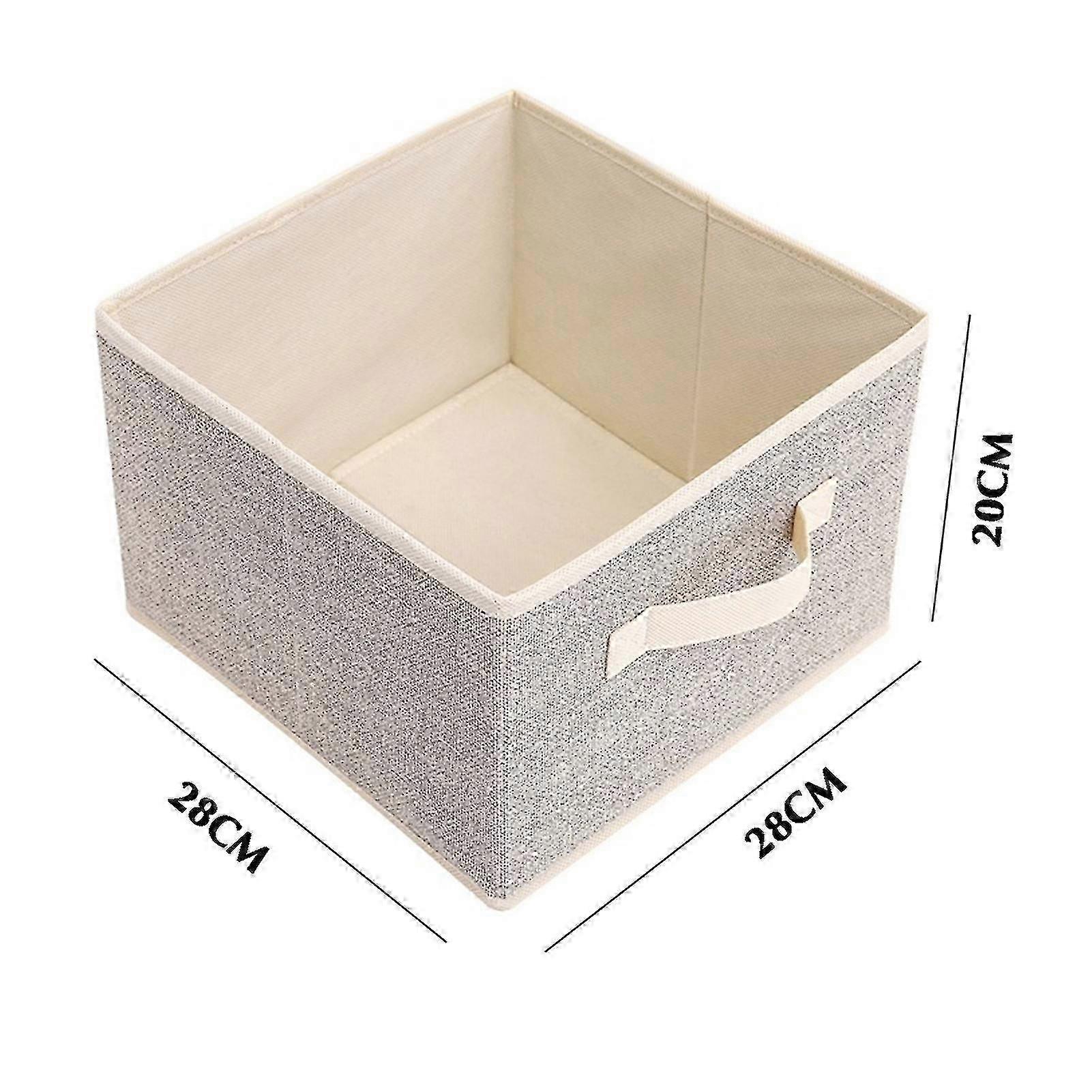 Foldable Cube Storage Baskets With Handles Storage Boxes For Wardrobe Shelf Under Bed