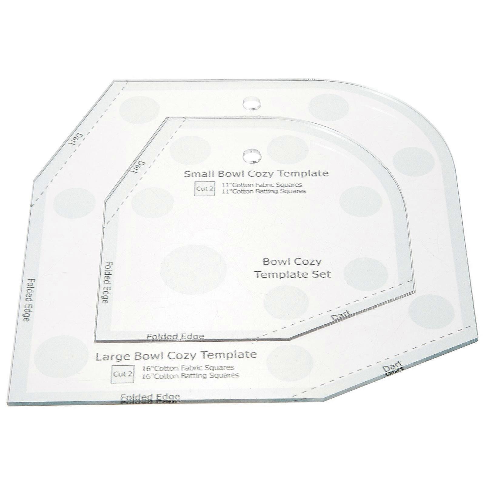 Bowl Wrap Sewing Template Acrylic Template for Sewing 2Pcs Set