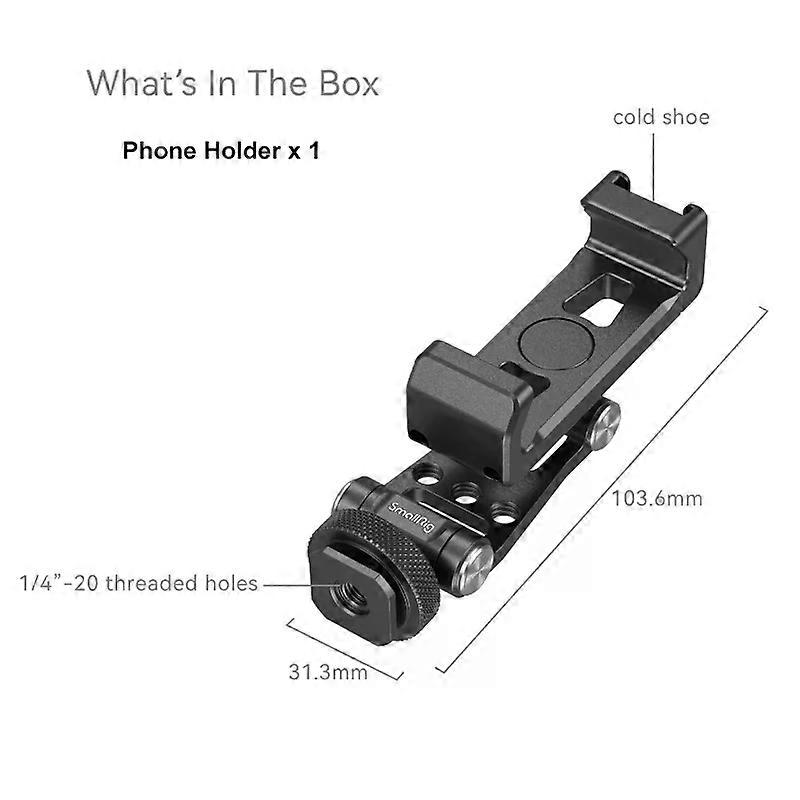 SmallRig Metal Phone Support with Cold Shoe Mount Phone Support for DJI RS 4 RS4 Pro RS3 RS3 Pro RS3 mini RS 2 RSC 2 4382