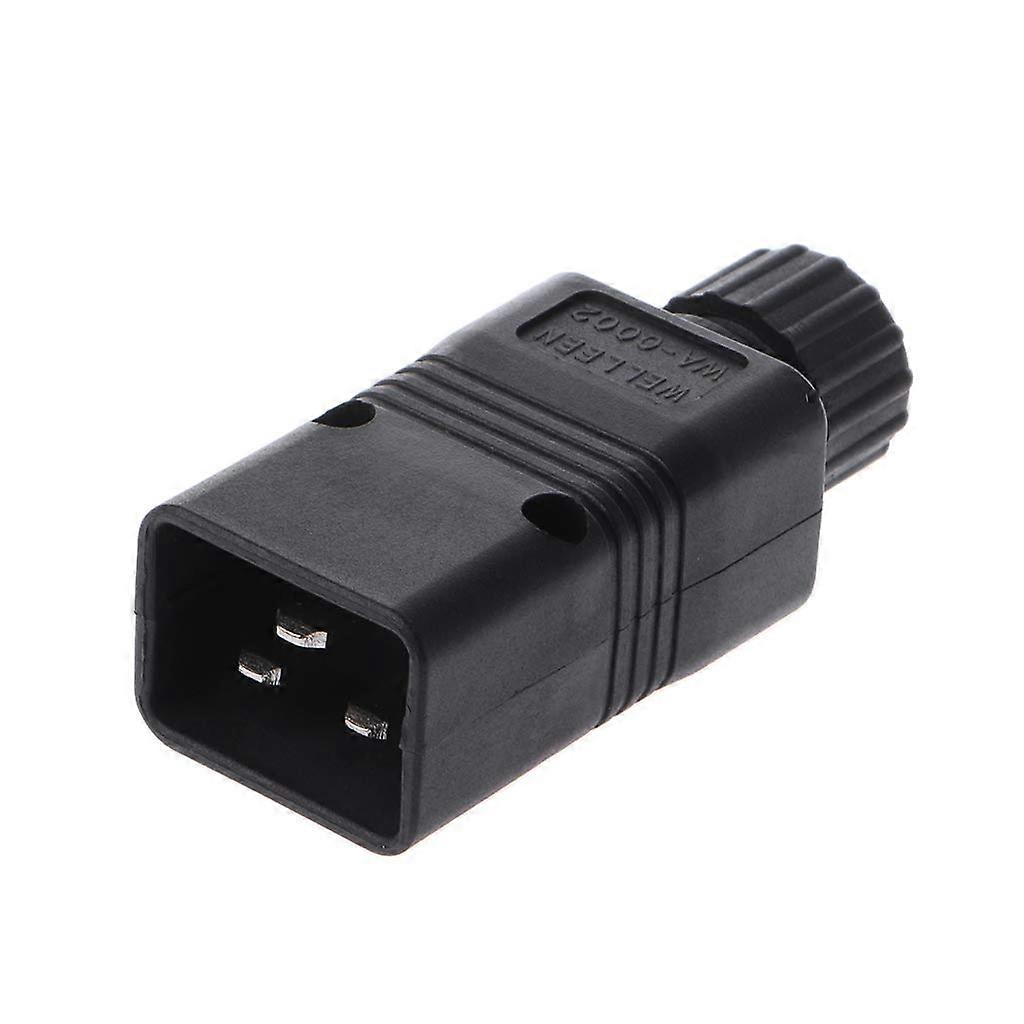 IEC C20 Power Connector 16A 250V Male Plug for 1810 AWG Cable Durable and Safe