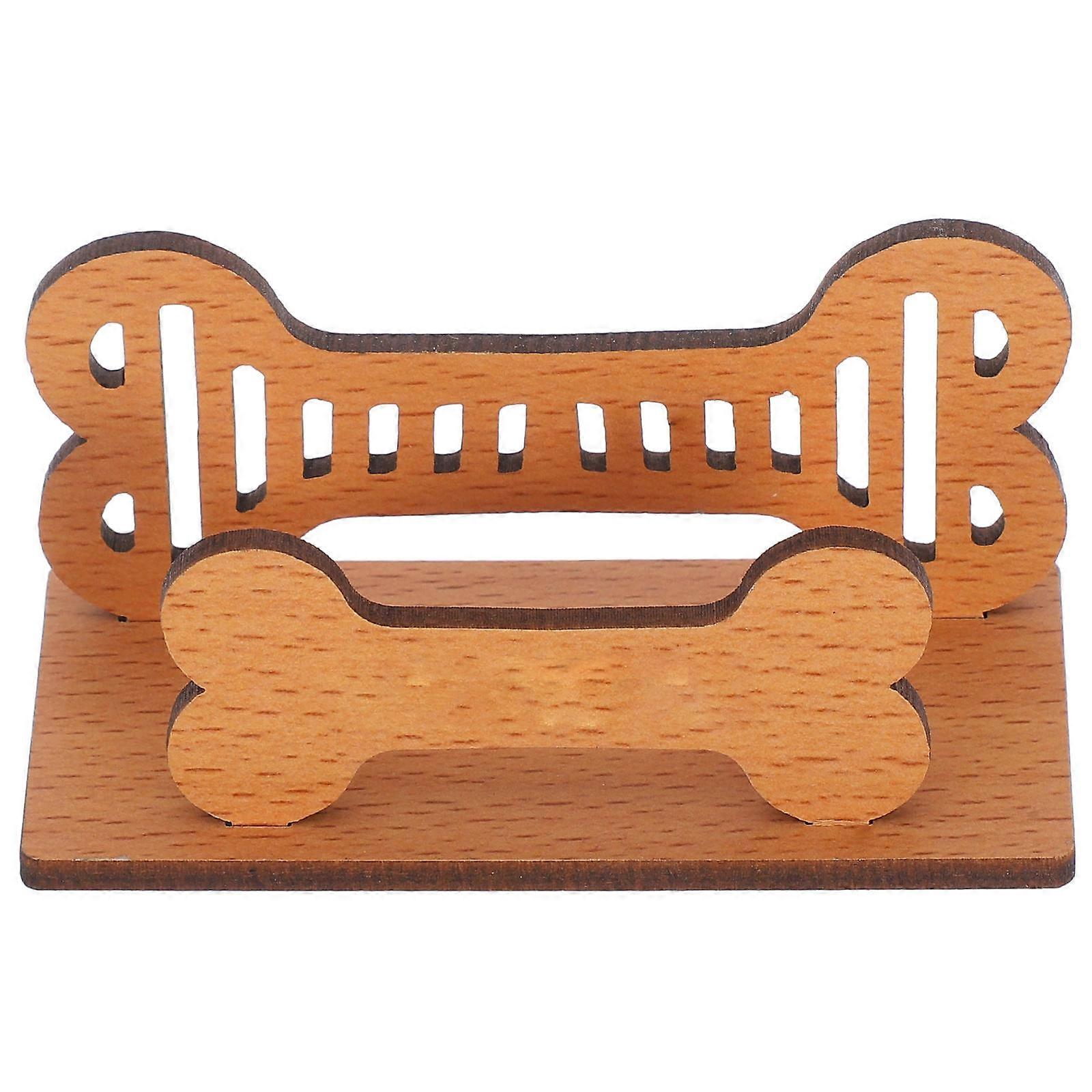 Wooden Business Card Holder with Delicate Workmanship for Display Use Brown Color Compact and Portable 7.5 x 3.2 x 2.8 Inches