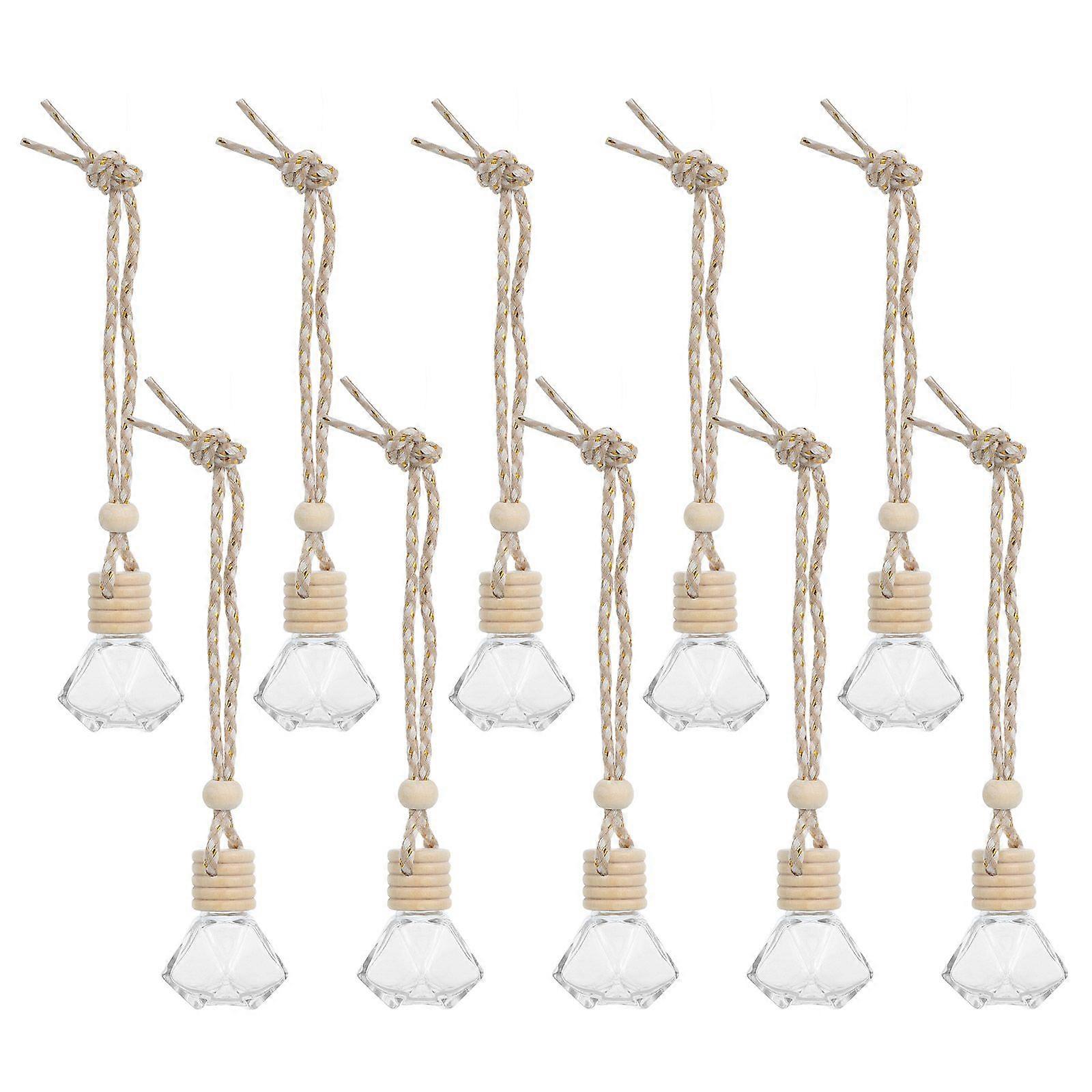 10pcs Car Hanging Empty Bottles Auto Perfume Diffuser Bottles Hanging Pendants
