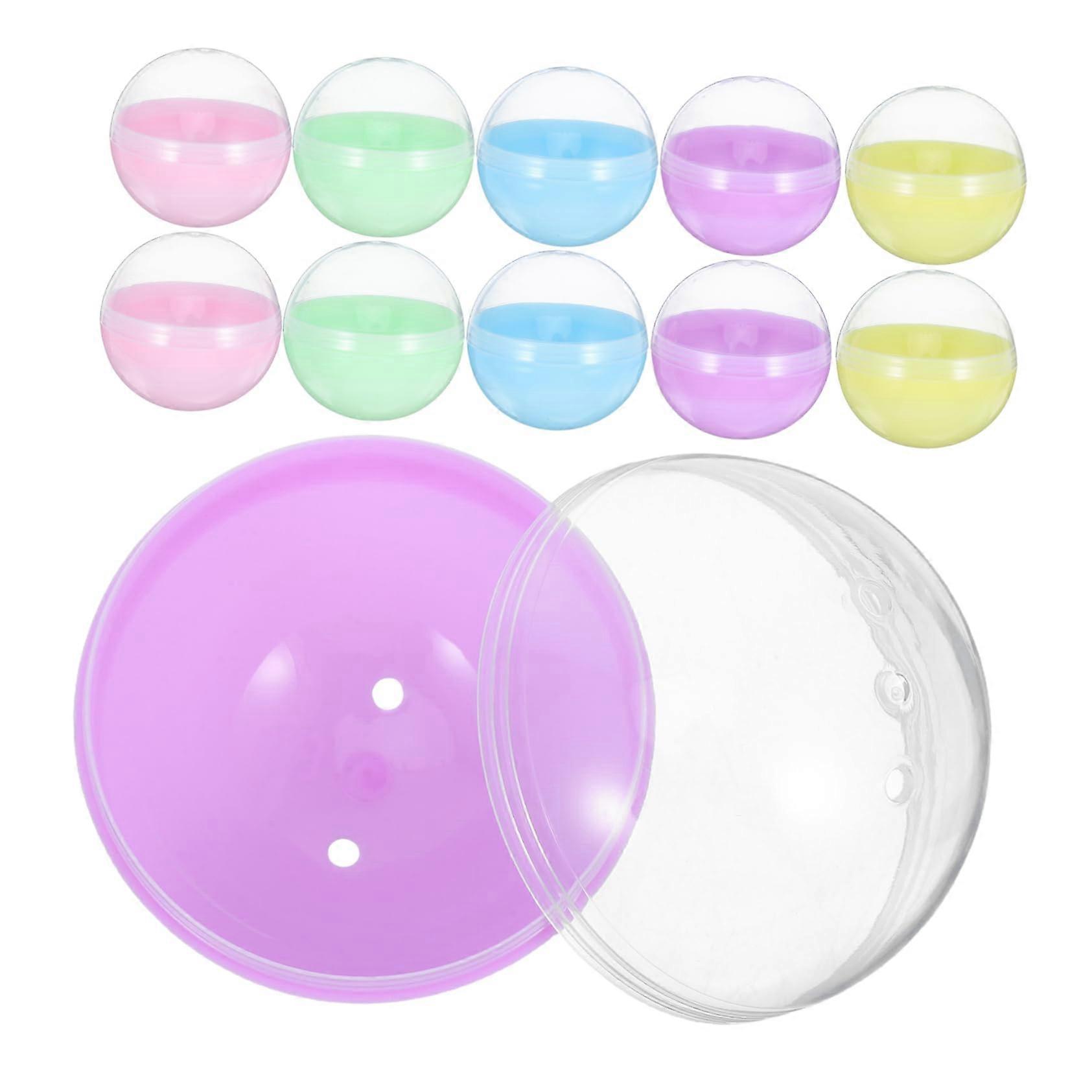 50 pcs Macaron Color Vending Machine Capsules Translucent Round Containers for DIY Party Favors