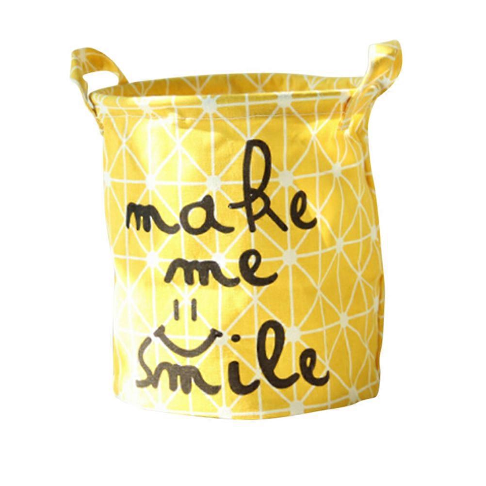 Yellow Cloth Laundry Basket with Large Storage for Clothes Foldable Design and Strong Bottom 1