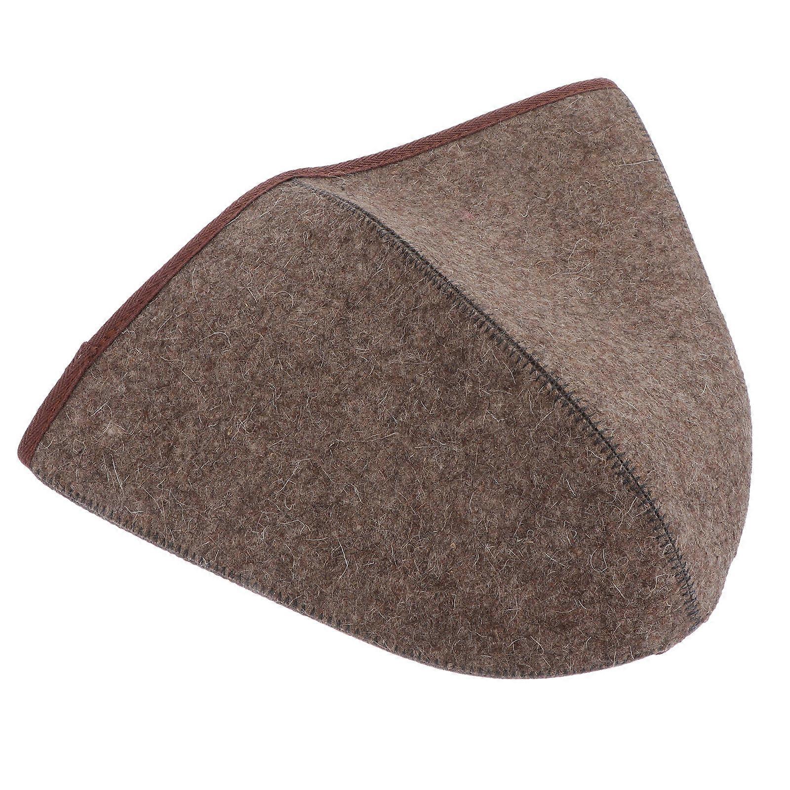 Thickened Sauna Hat Wool Felt Hat for Comfortable Bathing