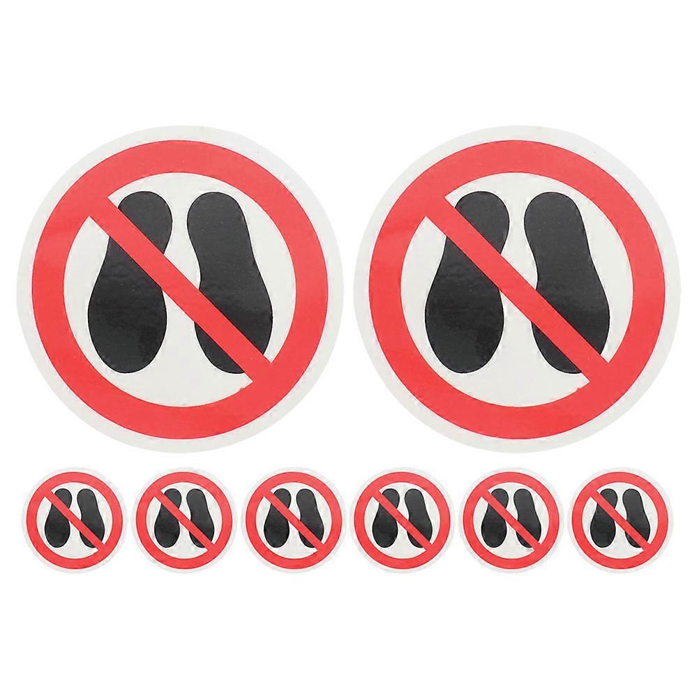 Self Adhesive Safety Warning Do Not Step on Stickers for Floor 8Pcs