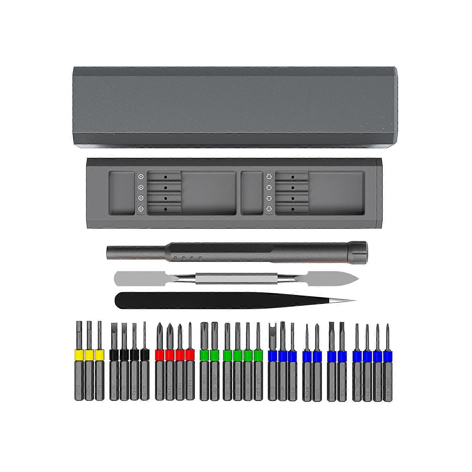 Complete 31 Piece Alloy Tool Disassembly Set for Thorough Electronics Mobile Phone Laptop Computer Repair Applications Multicolor