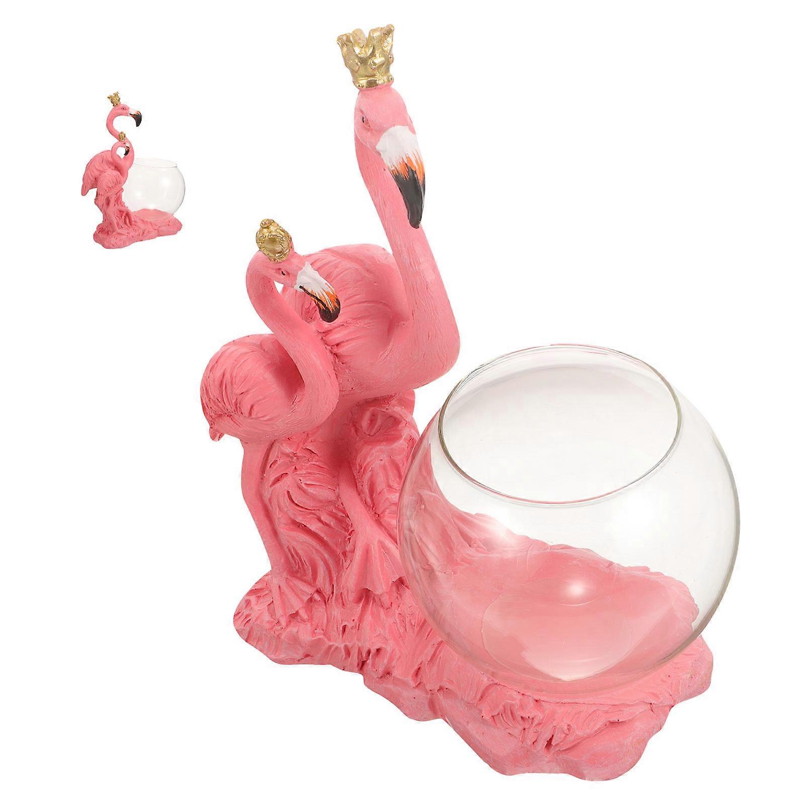 Creative Hydroponic Vase Flower Implement for Home 1Pcs Pink Resin