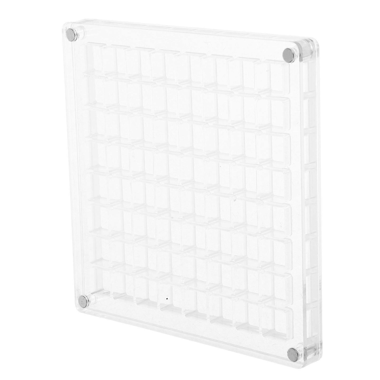 Acrylic Clear Seashell Display Box for Display with 64 Mini Compartments