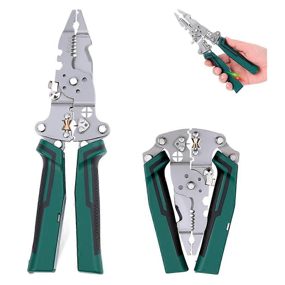 Multi-Function Foldable Wire Stripper with Voltage Tester,Wire Stripper &Tester for Stripping,Shearing,Peeling,Cutting