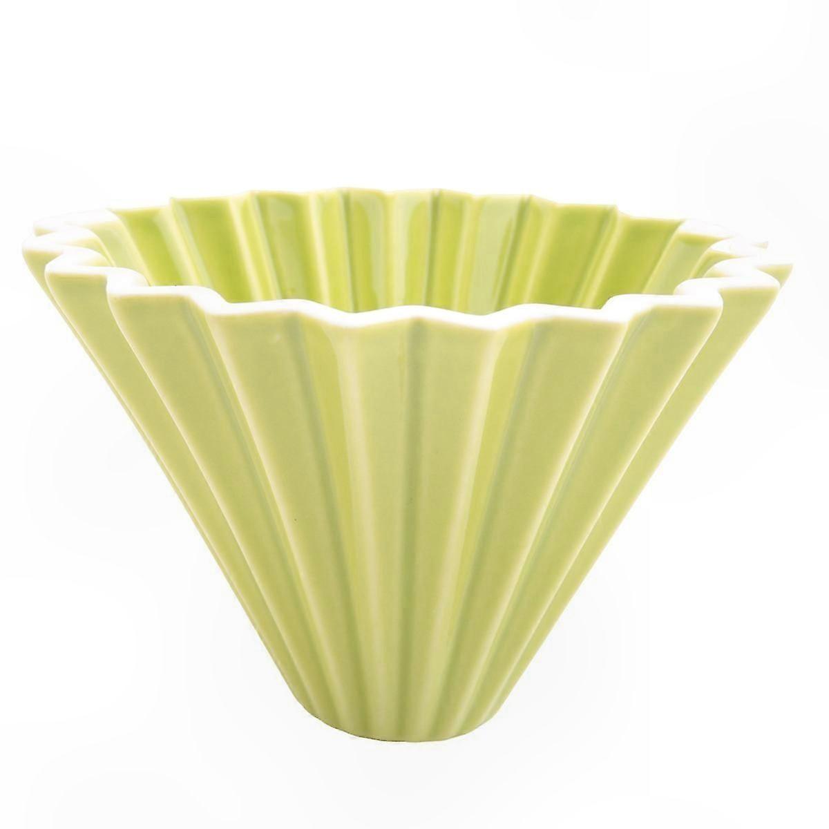 Ceramic Coffee Dripper with Removable Filter and Stand for Pour Over Brewing