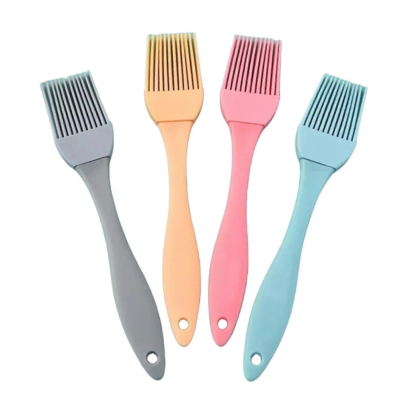 Silicone Basting Brush Set 4 Pack Heat Resistant Multicolor for Cooking Baking BBQ Grilling