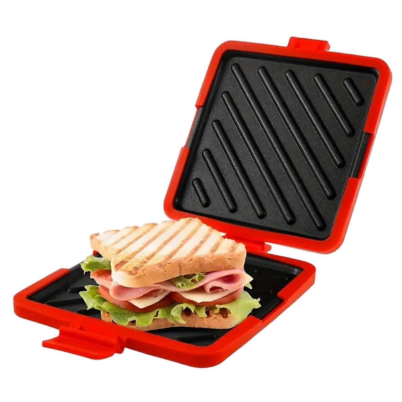 Microwave Sandwich Maker and Bacon Cooker with Silicone Case for Easy Breakfast and Snacks