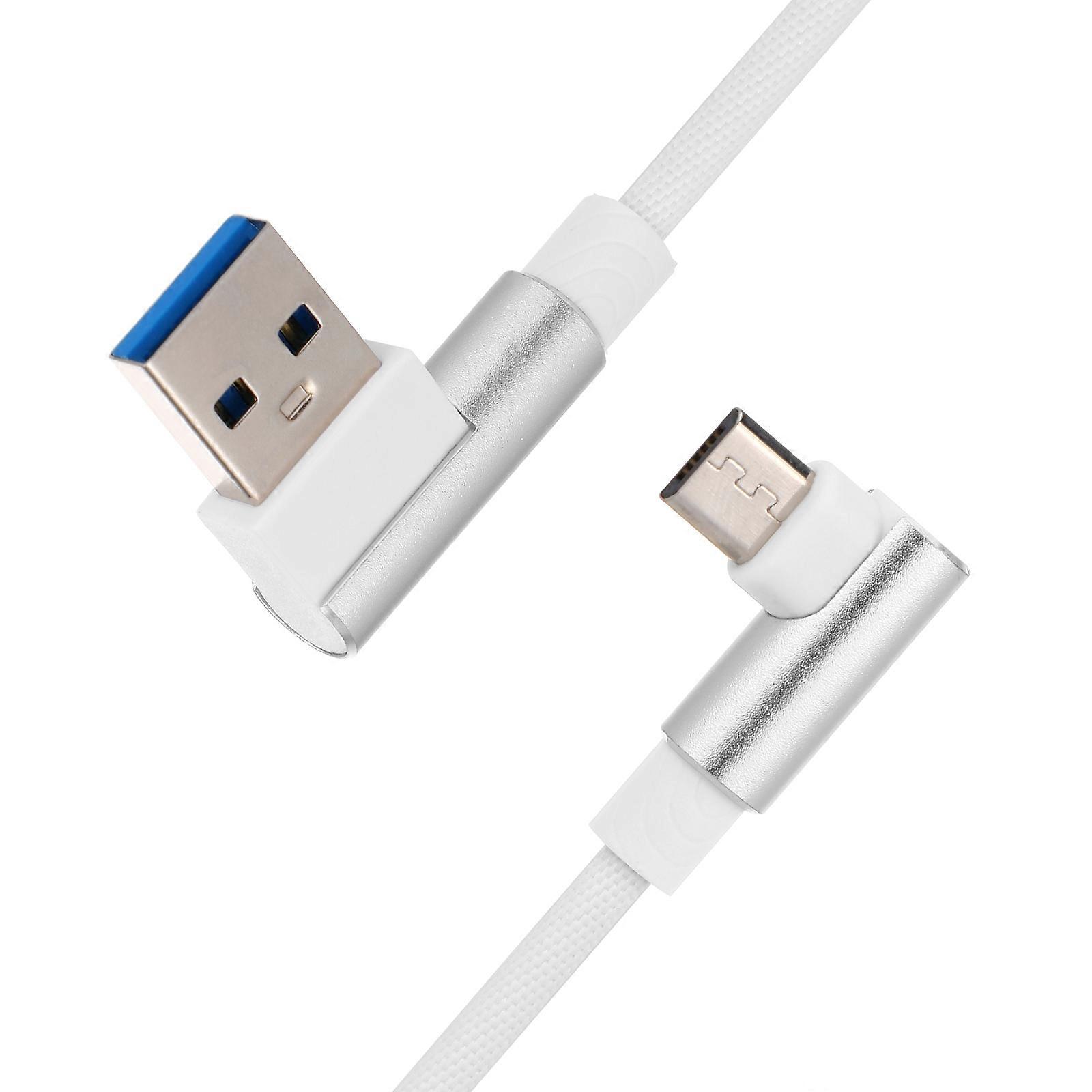 Micro USB Cable 3Pcs 1M Right Angle for Safe High Speed Charging