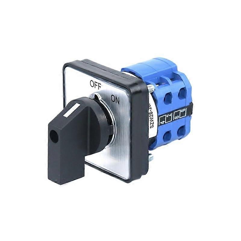 20A 2 Position Rotary Cam Switch 8 Terminal Panel Mount 48x48mm Manual Transfer