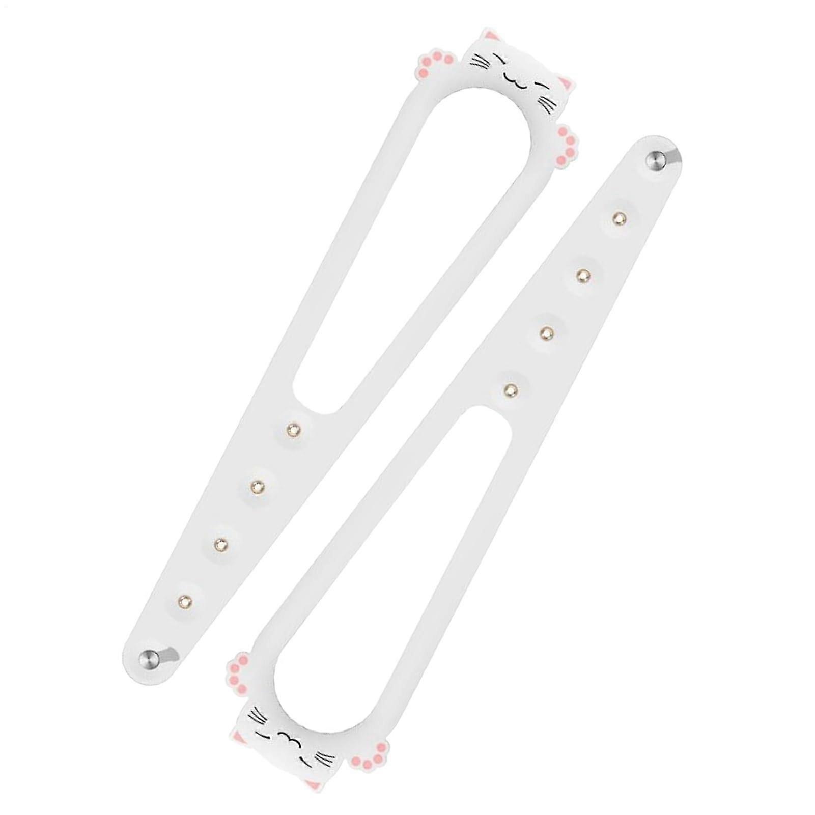 Cat Door Latch DogProof Adjustable Holder for Interior Doors with Tool Installation White