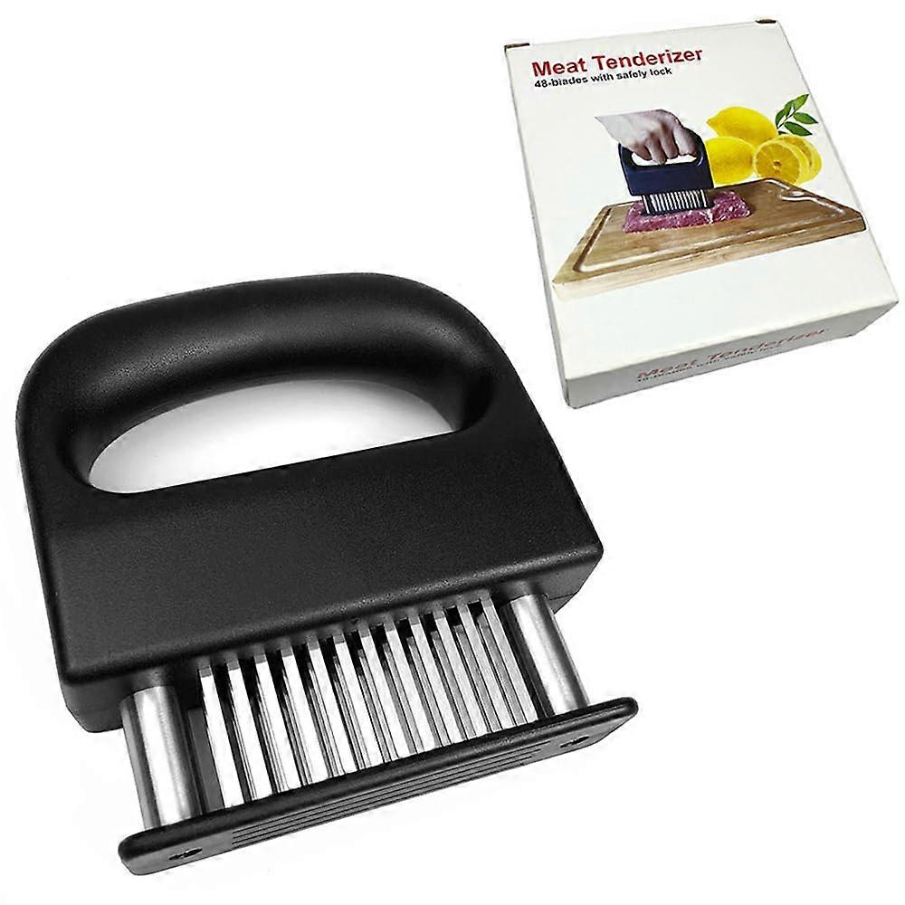 Meat Tenderizer Tool with 48 Sharp Stainless Steel Blades for Beef Pork Chicken BBQ Cooking