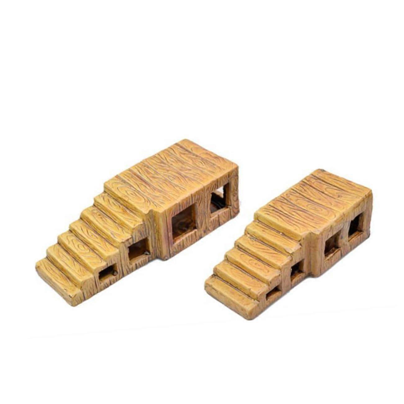 Ceramic Turtle Basking Platform with Durable Climbing Ladder for Aquariums and Fish Tanks