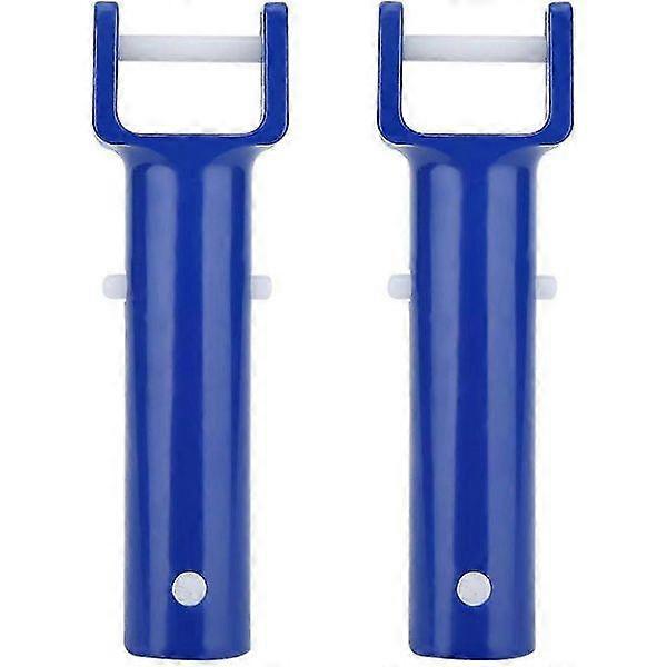 2pcs V Head Handle Blue Pool V Clamp Brush Head Handle Replacement for Pool Accessories