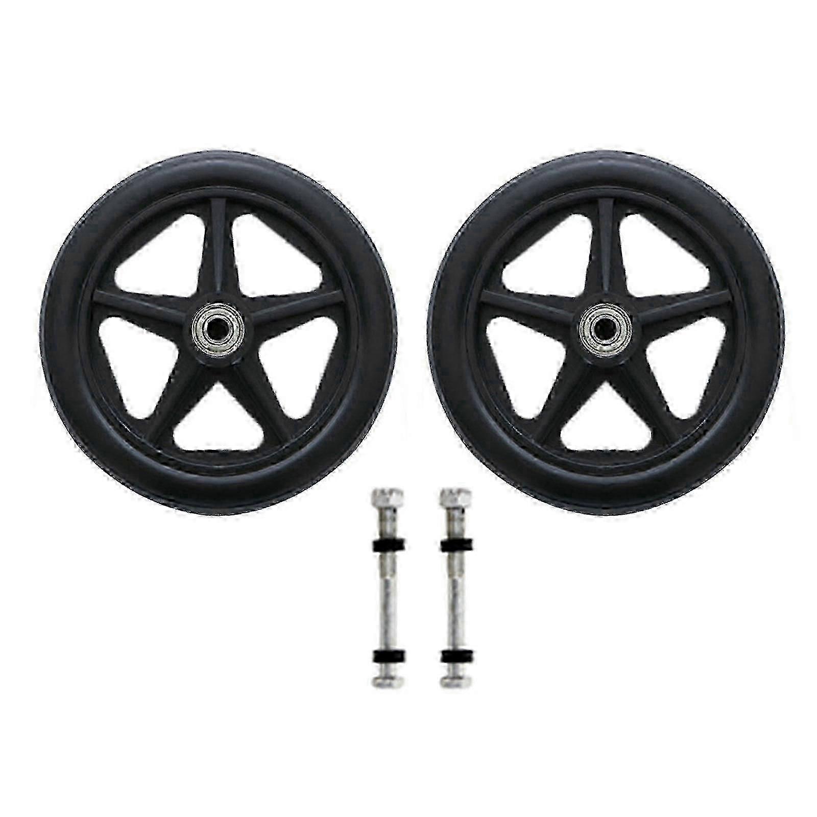 2 universal wheelchair front casters, 6/7/8 inch solid tires, durable accessories