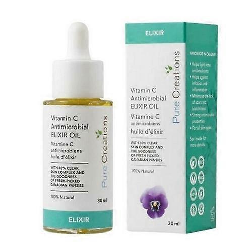 Pure Creations Face Elixir Vitamin C Antimicrobial Elixir Oil, 30 Ml