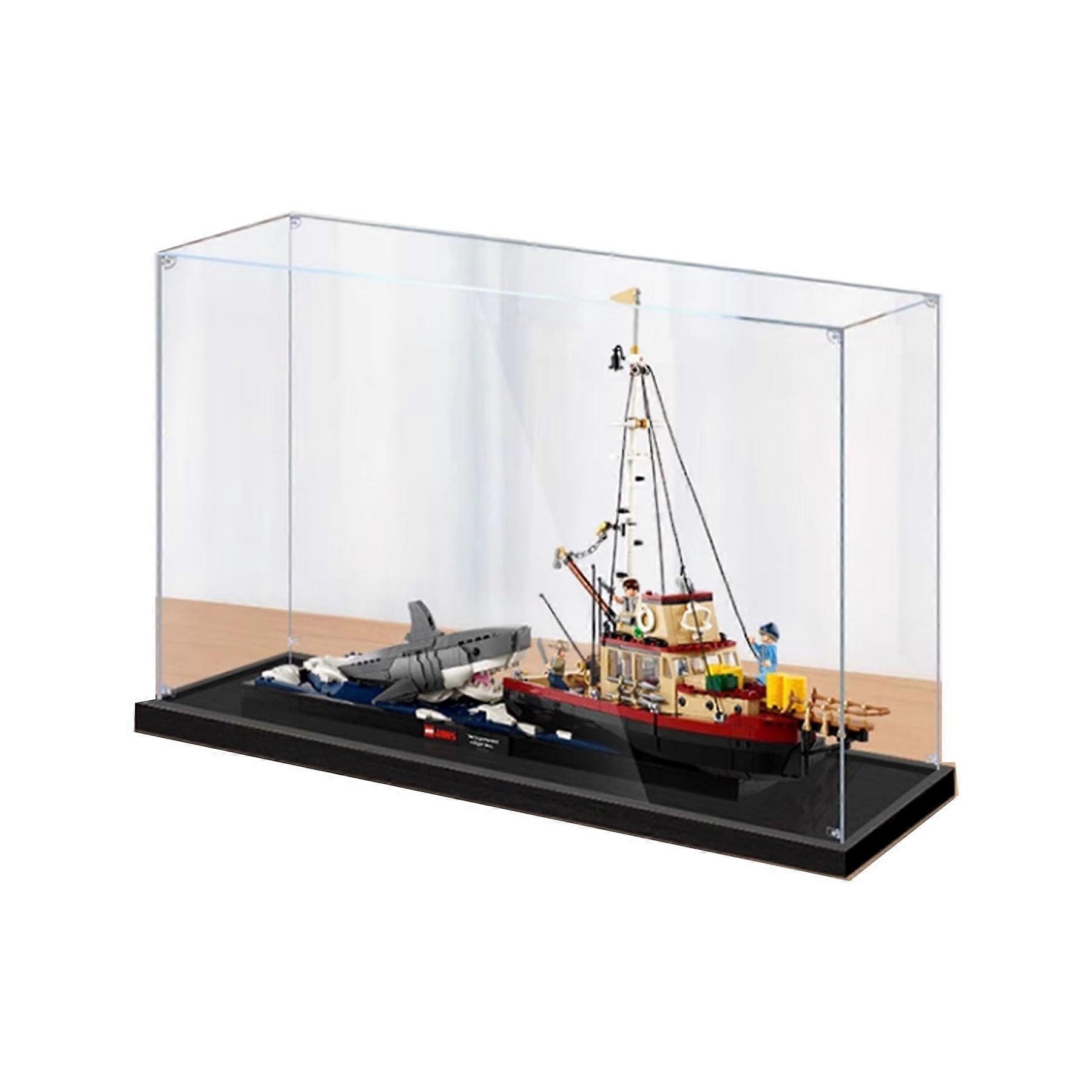 Display Case for  21350 Jaws Orca , Dustproof Clear Acrylic Box, Exact Fit Assembly