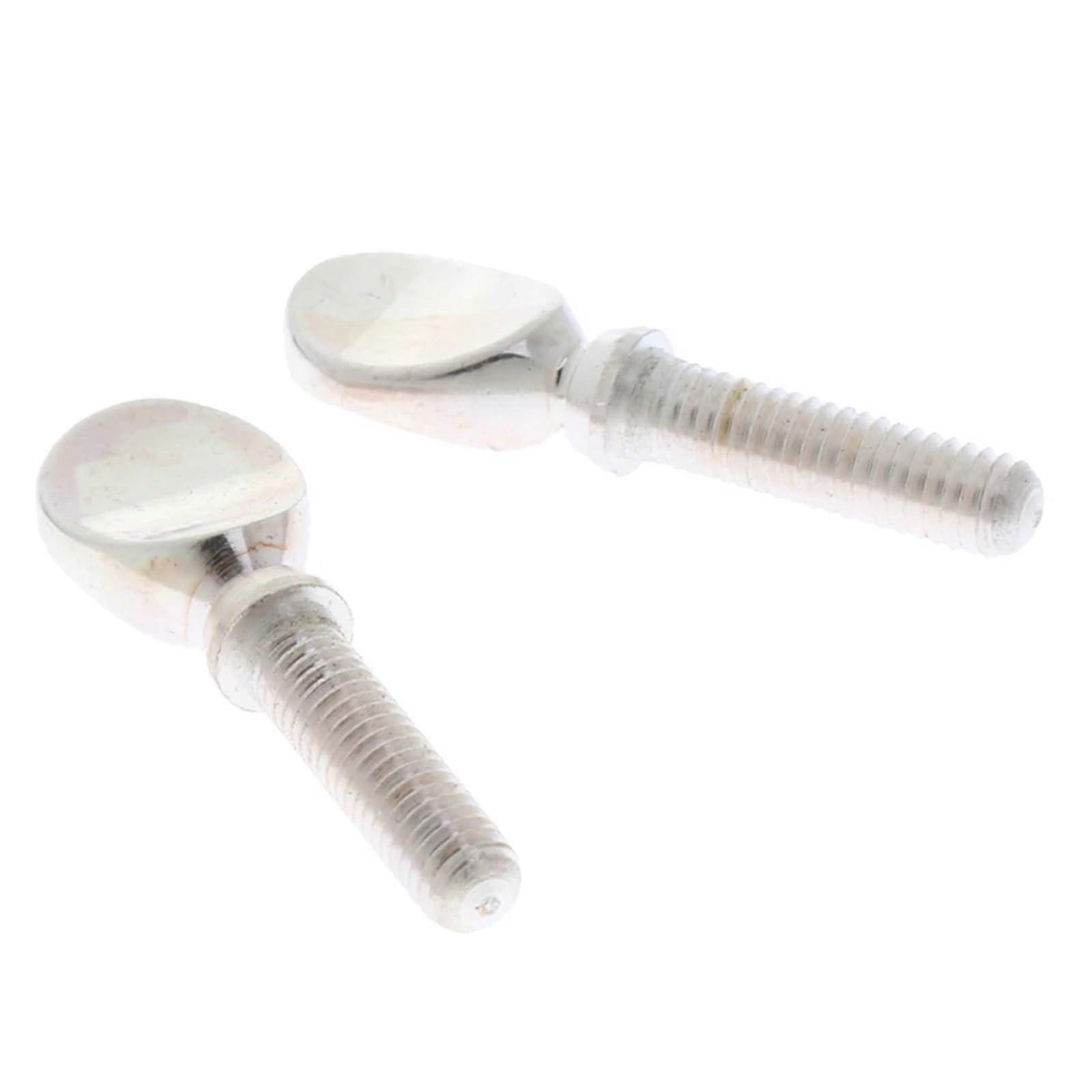 2 Pcs Silver Saxophone Neck Screws Clarinet Clamp Replacement Set for Woodwind Stability