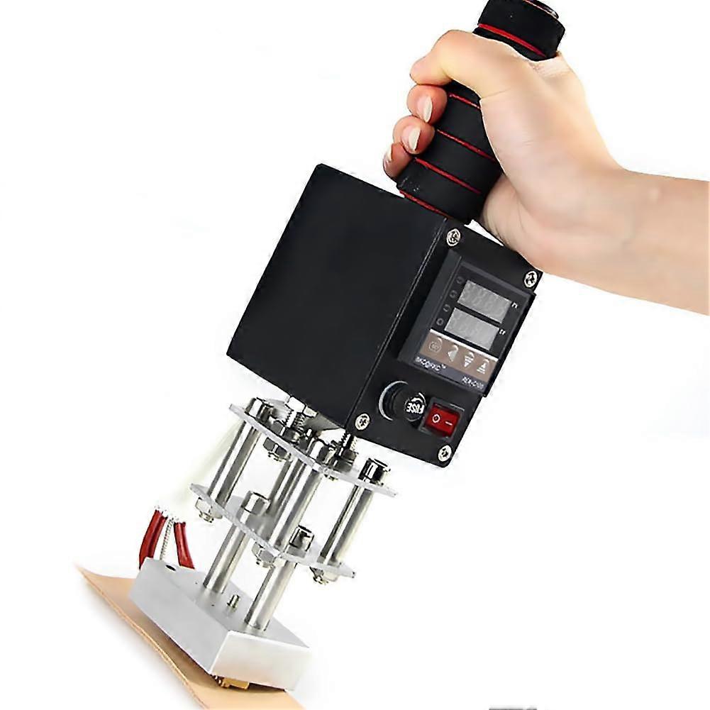 Leather Embossing Machine with Digital Temperature Control 400℃, Dual Heating Tubes, 57cm Copper Plate