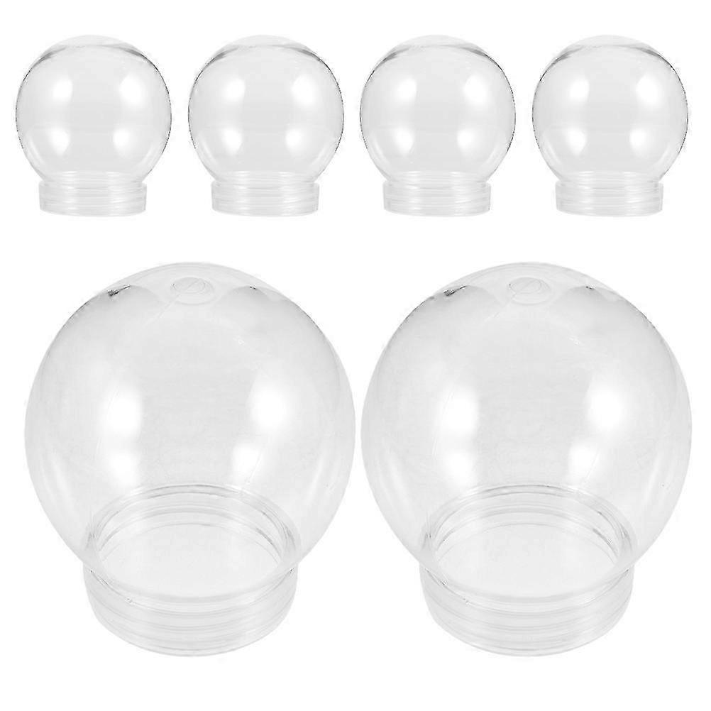 Clear Diy Water Globes Round Shape For Kids 6Pcs