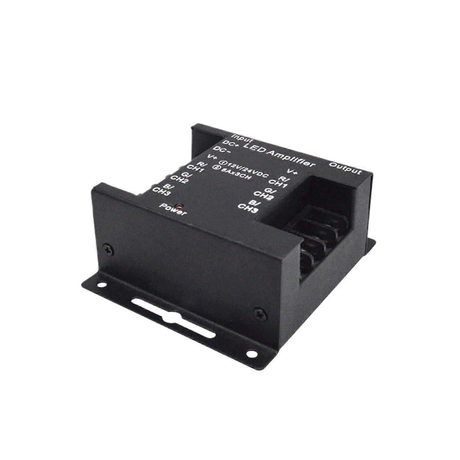LED RGB Amplifier DC1224V 8A 3CH  Power RGB Color Control LED Strip Light Controller