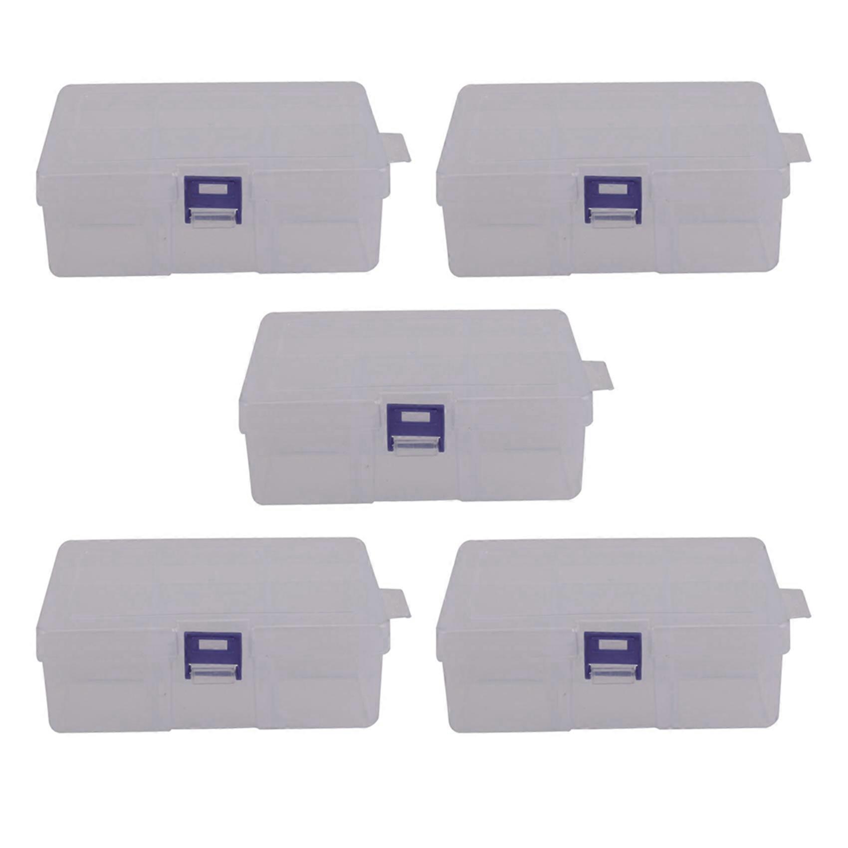5X 6 Removable Plastic Storage Box Jewelry/Earring/Tools Container Organizer