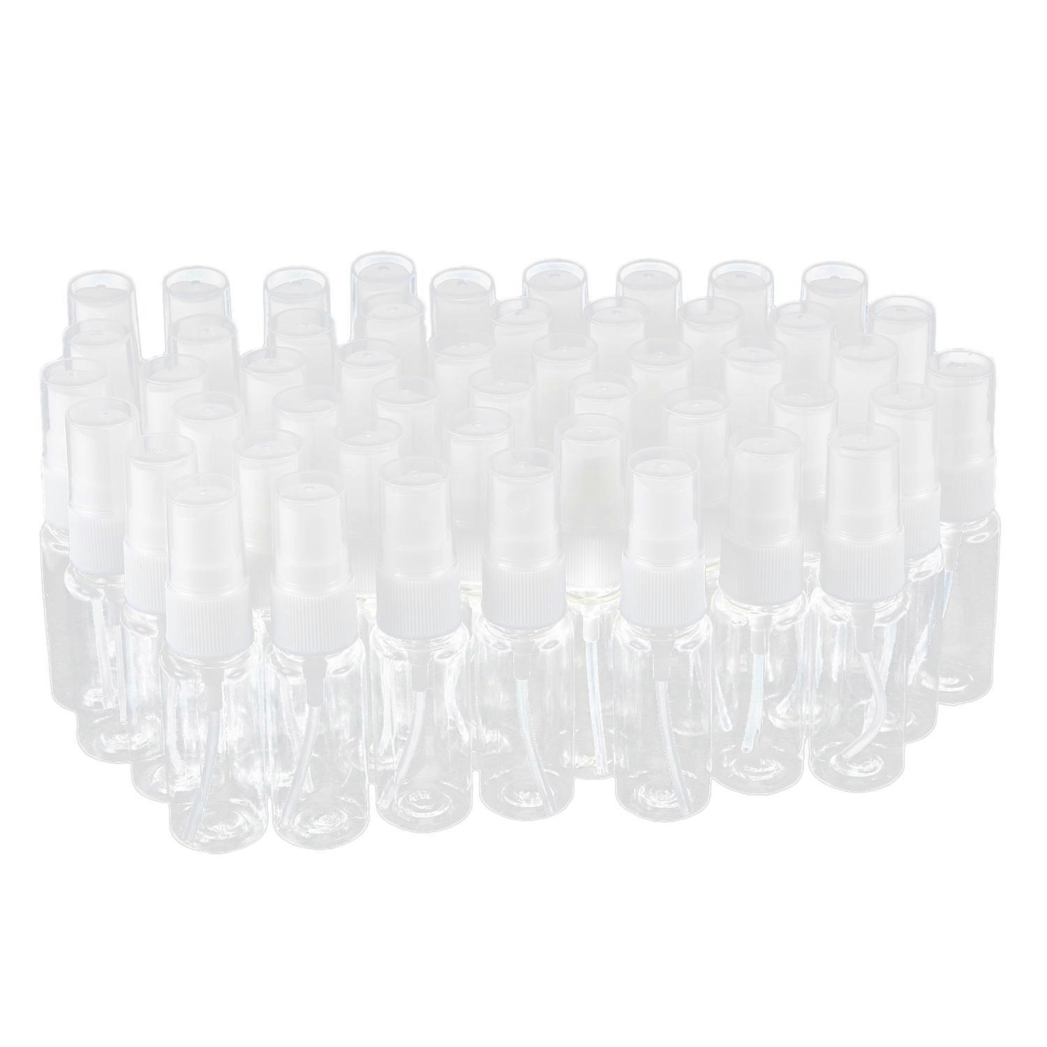 50x Empty Clear Plastic Fine Mist Bottles 20ml