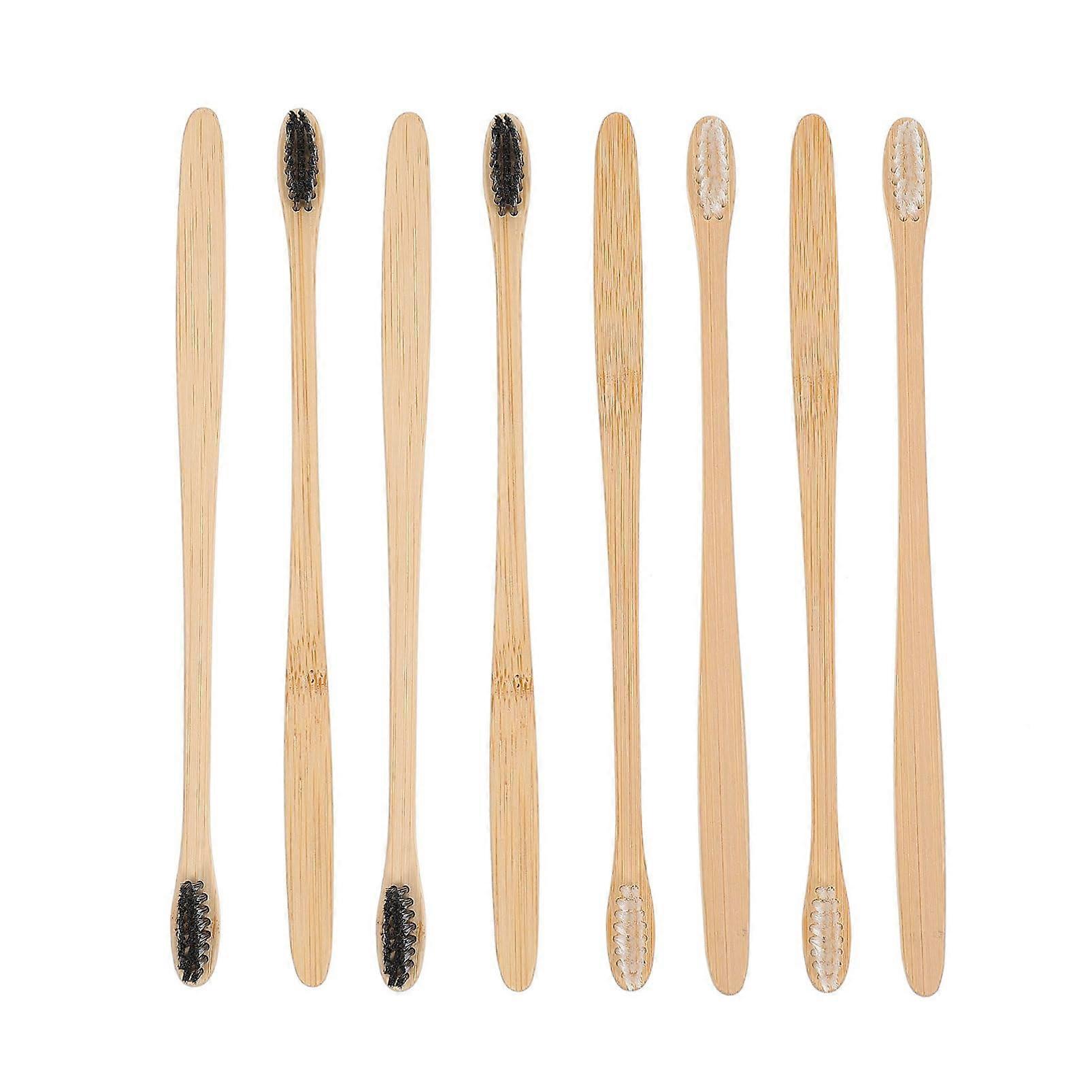 Bamboo Toothbrush Set Soft Bristles Compact Eco Friendly Travel Brushes with Comfortable Grip 20Pack