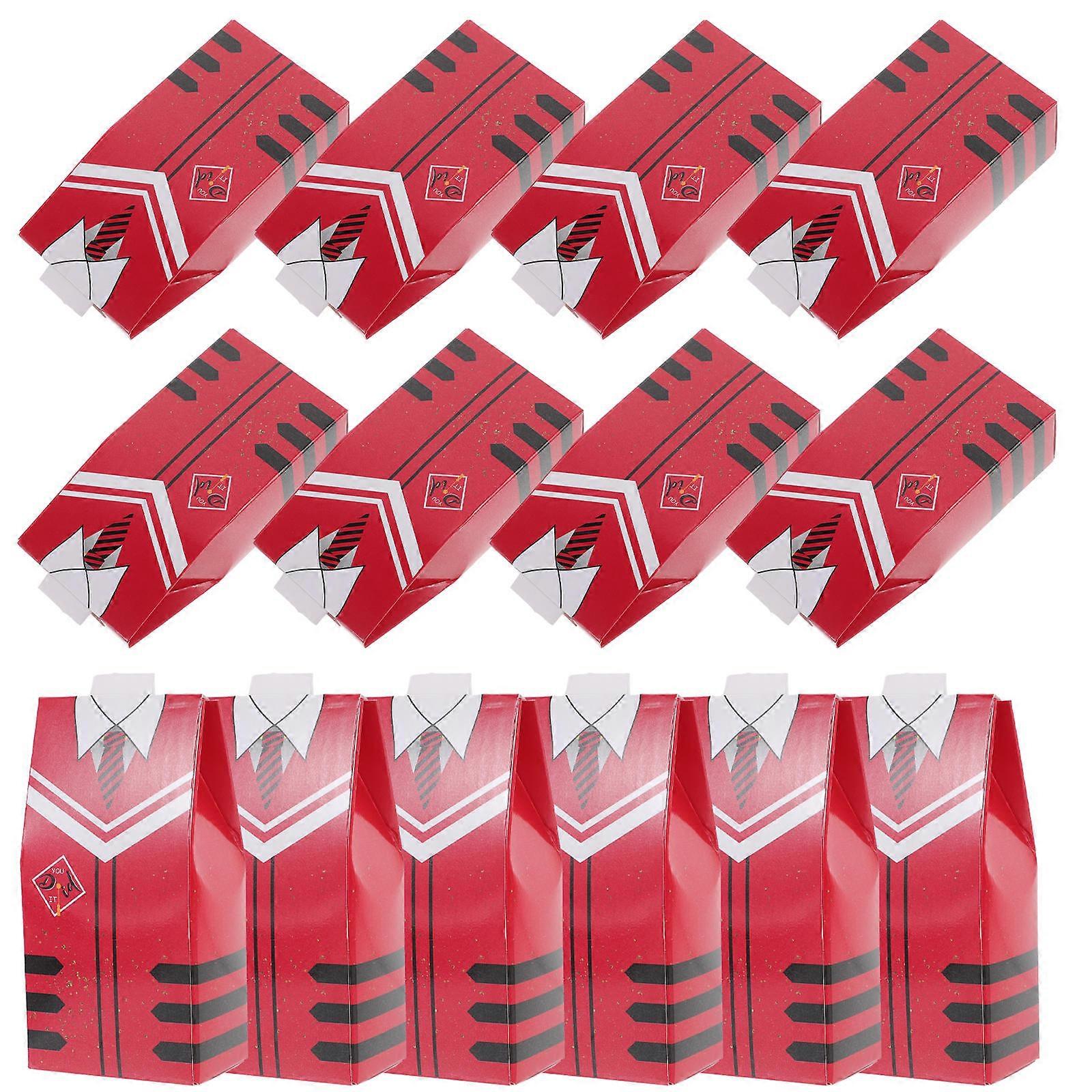 Graduation Candy Boxes Paper Boxes for Gift Packaging 50Pcs Red Design