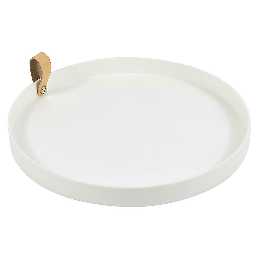 Cosmetics Storage Plate for Desktop Storage Tray 1Pcs PU Handle