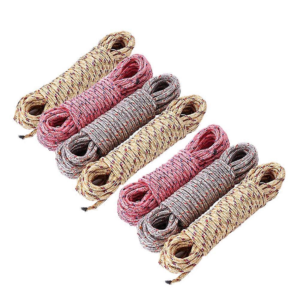 Braided Nylon Rope Clothesline for Camping with 14Pcs Colorful Multi-Functional Rope