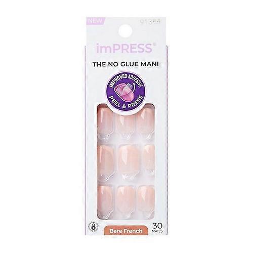 KISS Products Impress No Glue Mani Press On Nails French Heroic, 30 Count (Case Of 3)