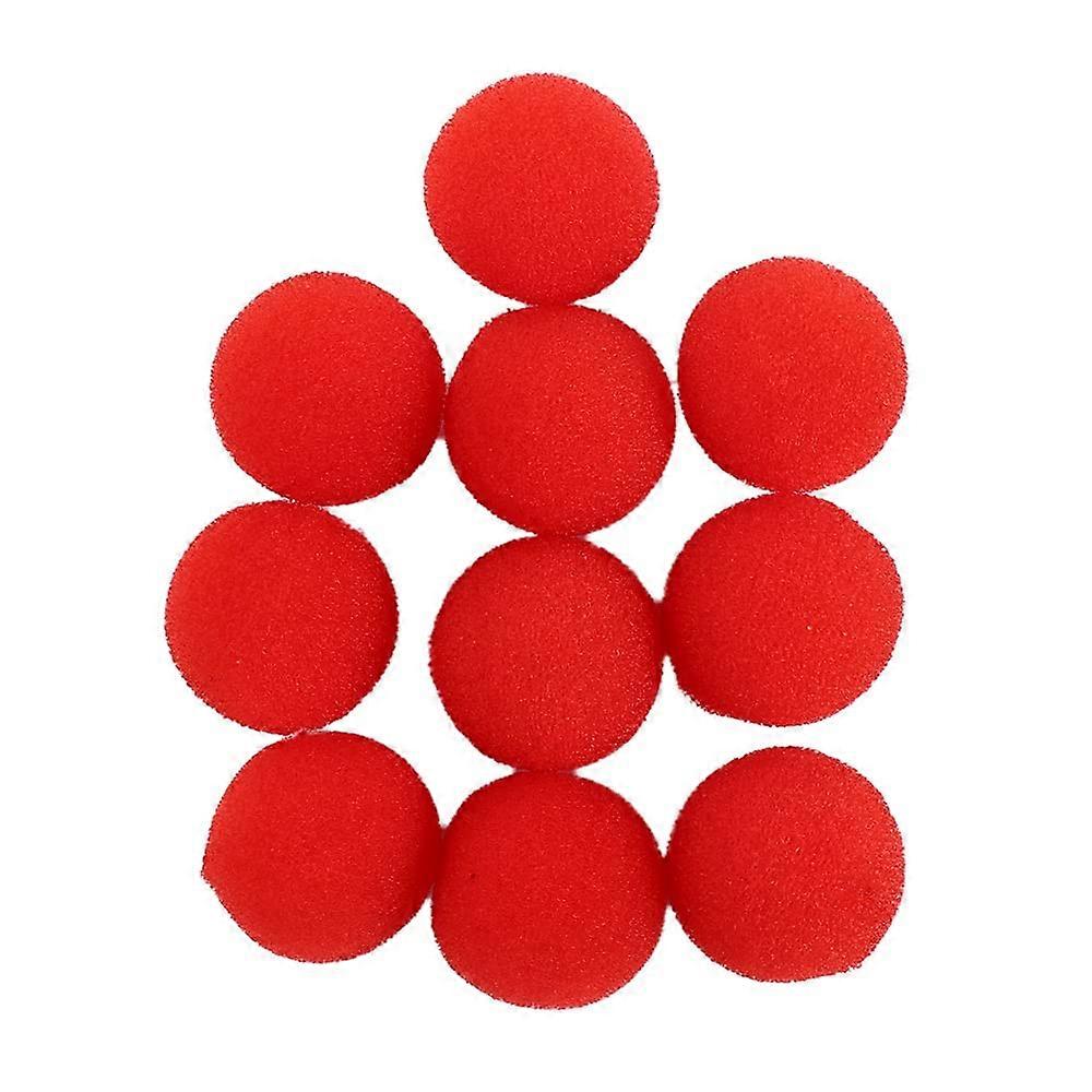 10 Pcs Red Magic Sponge Balls Set, Soft Foam Props for Magicians, Multiple Size Options