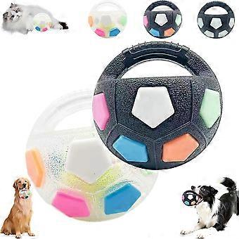 Mellow Dog Calming Ball – Squeaky Rubber Toy with Handle, Floating & Interactive for Toss, Fetch, Training – Compatible with Medium/Large Dogs