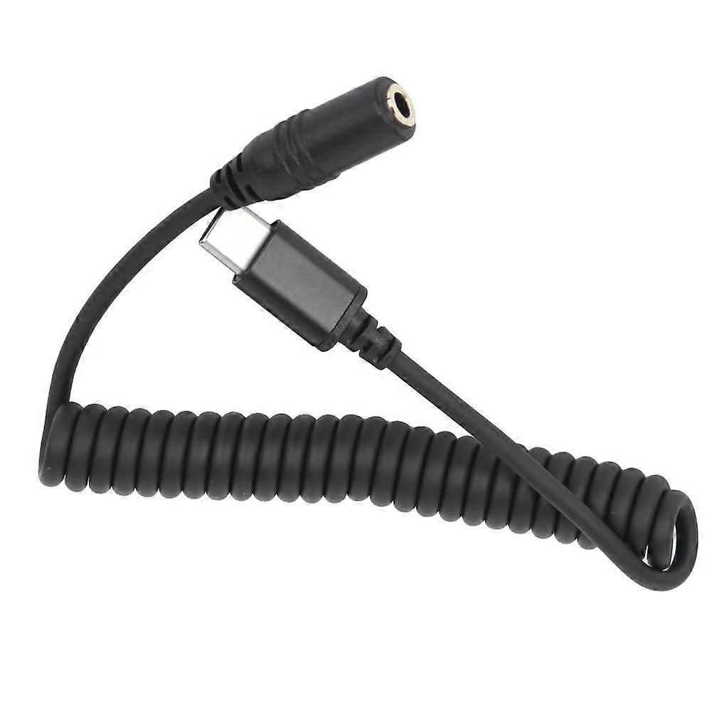 Microphone Phone Spring Adapter Line Audio Connect Cable Compatible With Android TypeC Port Equipment