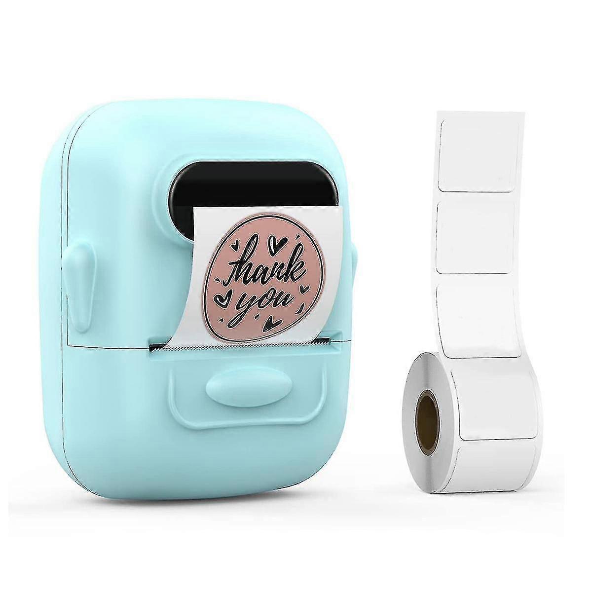 Label Maker Machine with Tape Barcode Label Printer - Mini Portable Bluetooth Thermal Labeler, Gree