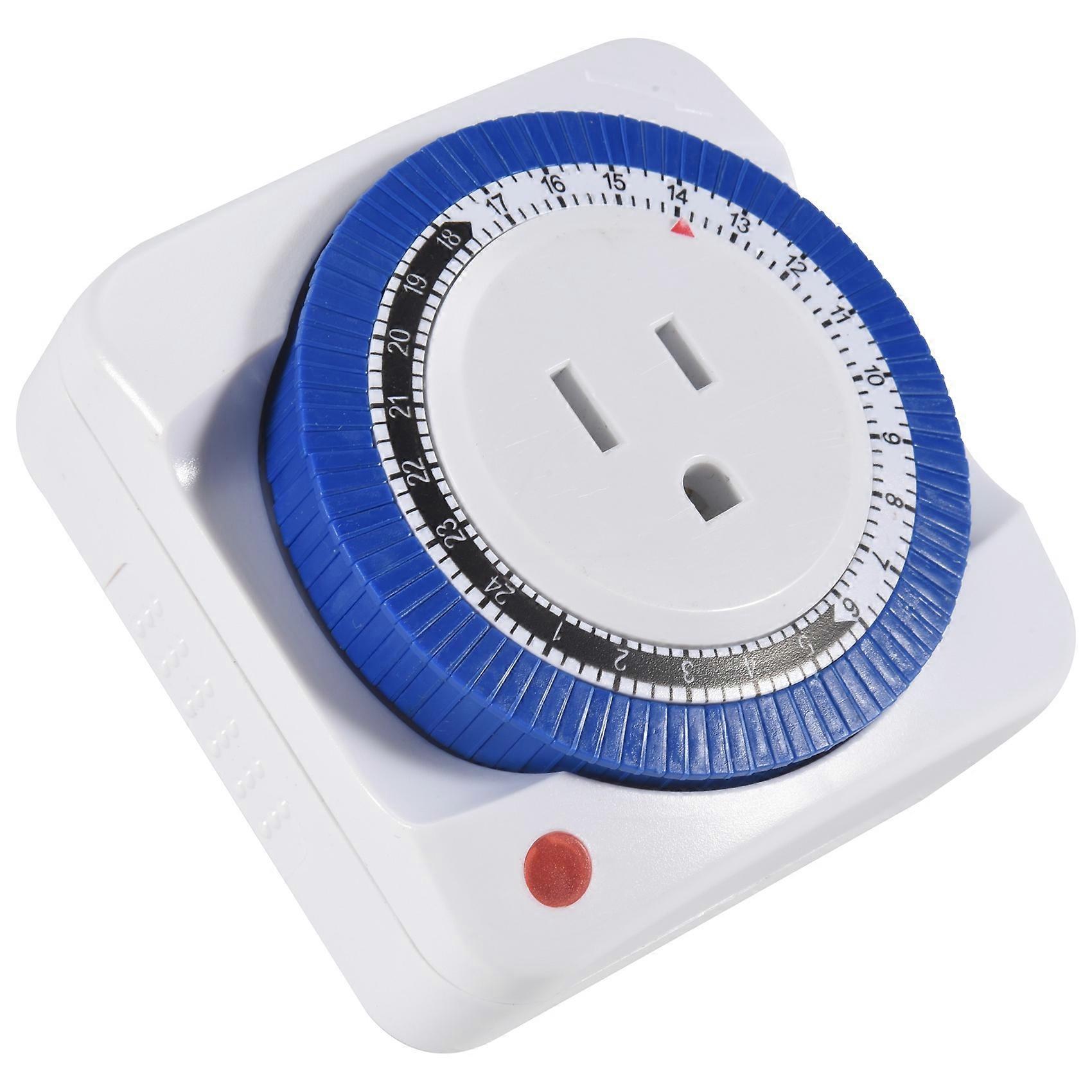 24 Hour Timer Socket Mechanical Program Timer Switch Socket 230V Wall Outlet Protector Energy Savei
