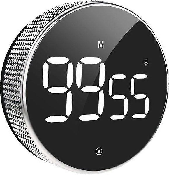Digital Kitchen Timer with Magnetic Back & Rotating Dial, Adjustable Loud Alarm for Cooking, Exercise, Study