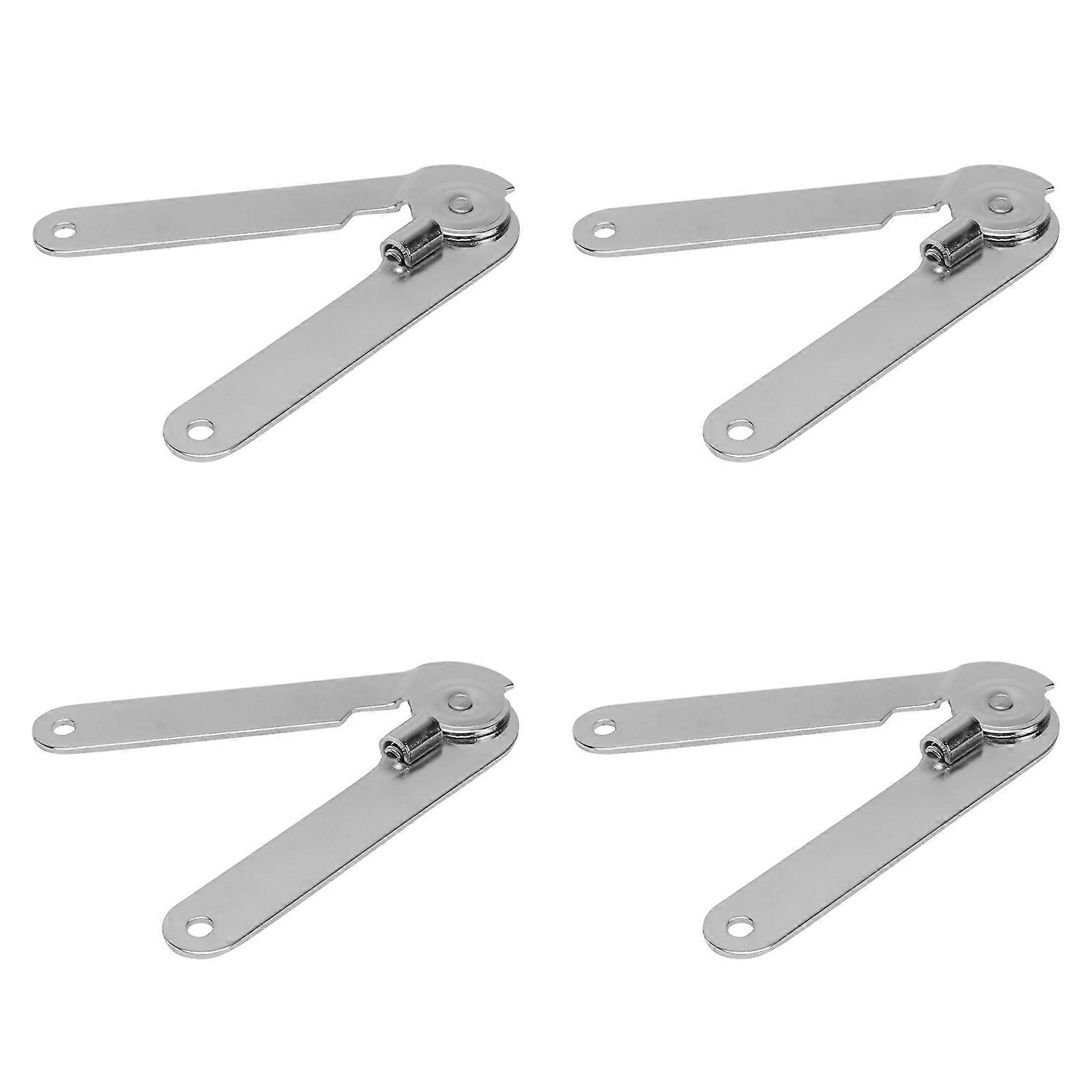 Cabinet Hinge Two Fold Pull Rod for Door Support 4Pcs Practical Spring Hinges