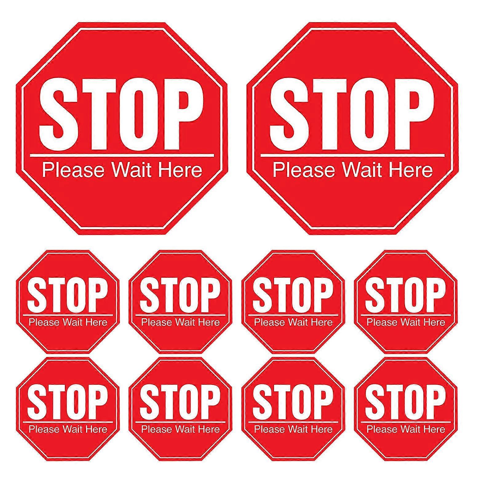 Stop Please Wait Here Decals Social Safety 40Pcs